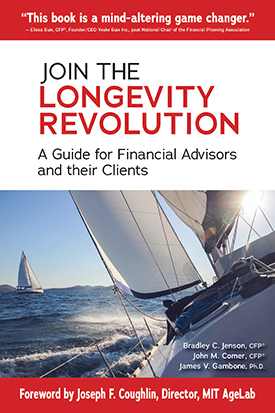 Book cover and purchasing link for "Join the Longevity Revolution"